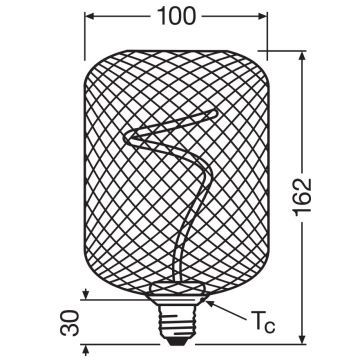 LED-pære dæmpbar DECOR FILAMENT E27/3,5W/230V 1800K sort - Osram