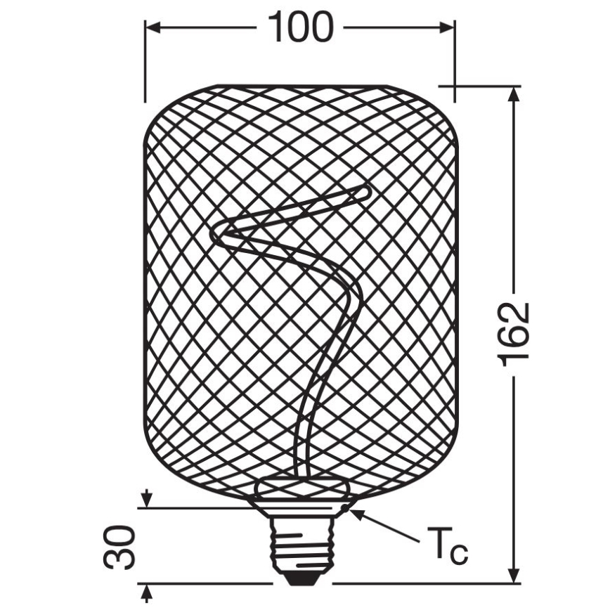 LED-pære dæmpbar DECOR FILAMENT E27/3,5W/230V 1800K sort - Osram