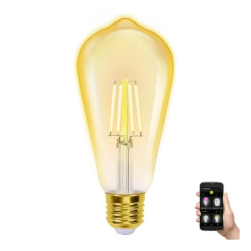 LED-pære dæmpbar FILAMENT ST64 E27/6W/230V 2700-6500K Wi-Fi - Aigostar