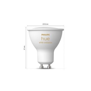 LED-pære dæmpbar Philips Hue WHITE AMBIANCE GU10/4,2W/230V 2200-6500K