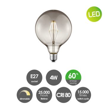 LED-pære dæmpbar VINTAGE EDISON G125 E27/4W/230V 2700K