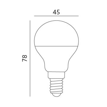 LED pære E14/7W/230V 3000K 525lm