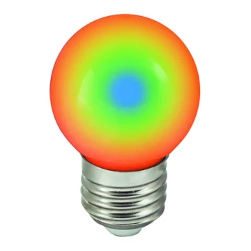 LED-pære E27/1W/230V RGB-farver