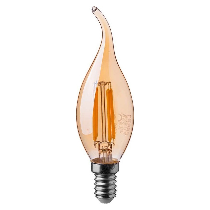 LED-pære FILAMENT AMBER E14/4W/230V 2200K