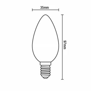 LED-pære FILAMENT C35 E14/4W/230V 4000K