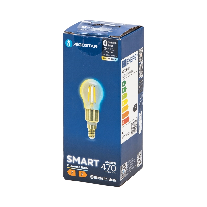 LED-pære FILAMENT G45 E14/4,5W/230V 2700-6500K - Aigostar