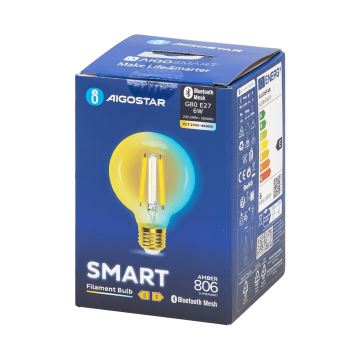 LED-pære FILAMENT G80 E27/6W/230V 2700-6500K - Aigostar