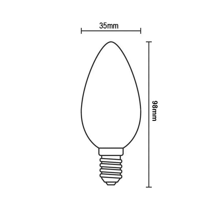 LED-pære FILAMENT SLIM VINTAGE C35 E14/4,5W/230V 1800K