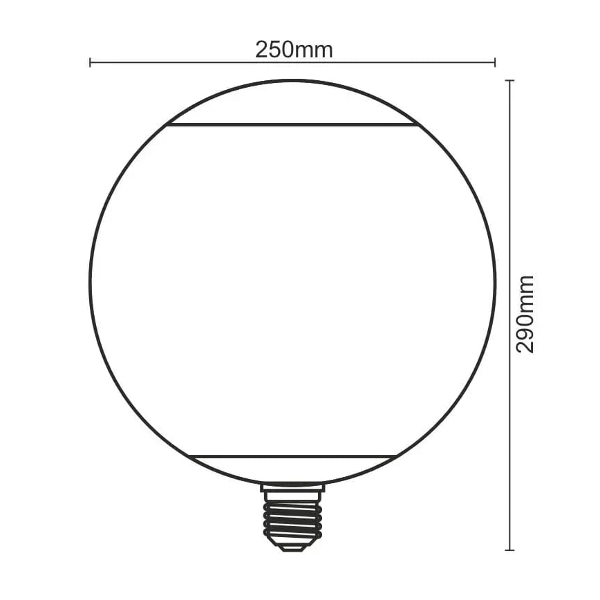 LED-pære FILAMENT SMOKE G250 E27/4W/230V 1800K