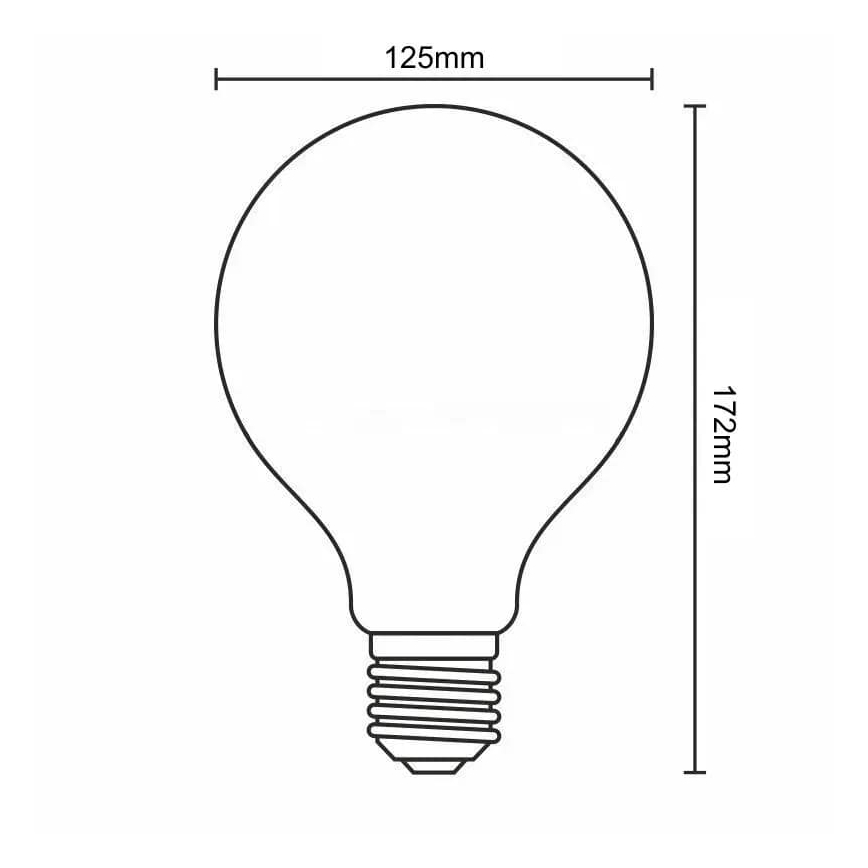 LED-pære FILAMENT SPIRAL G125 E27/4W/230V 2000K lyserød