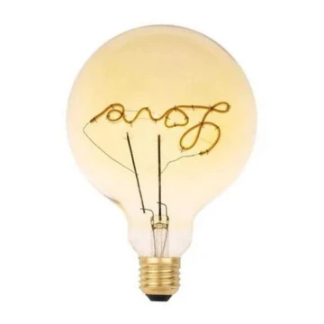 LED-pære FILAMENT VINTAGE LOVE G125 E27/2W/230V 2000K