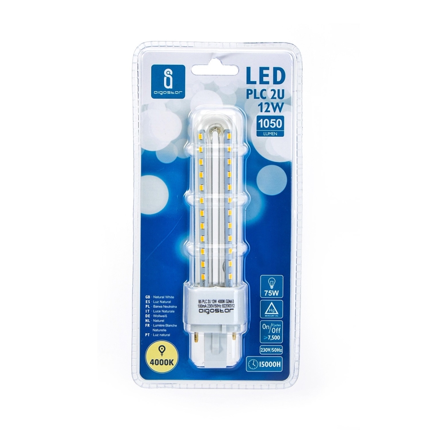 LED-pære G24D-3/12W/230V 4000K - Aigostar