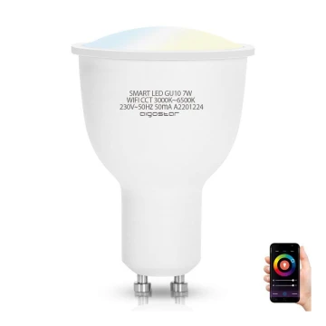 LED-pære GU10/7W/230V 3000-6500K Wi-Fi - Aigostar