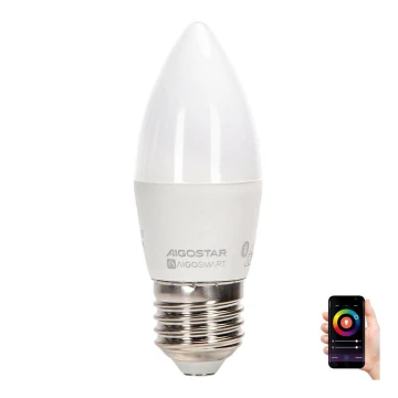 LED-pære med RGBW-farver C37 E27/6,5W/230V 2700-6500K - Aigostar