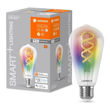 LED-pære med RGBW-farver dæmpbar SMART+ FILAMENT EDISON ST64 E27/4,8W/230V 2700-6500K Wi-Fi - Ledvance