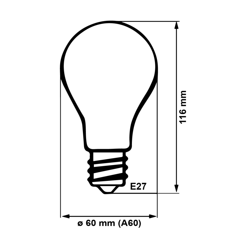 LED pære PALLADIUM E27/12W/230V 2700K