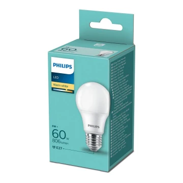 LED-pære Philips A60 E27/8W/230V 2700K