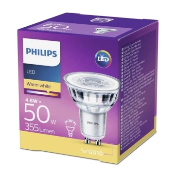 LED-pære Philips GU10/4,6W/230V 2700K