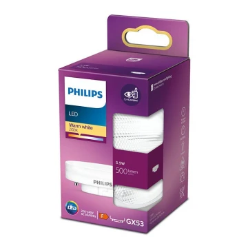 LED-pære Philips GX53/5,5W/230V 2700K