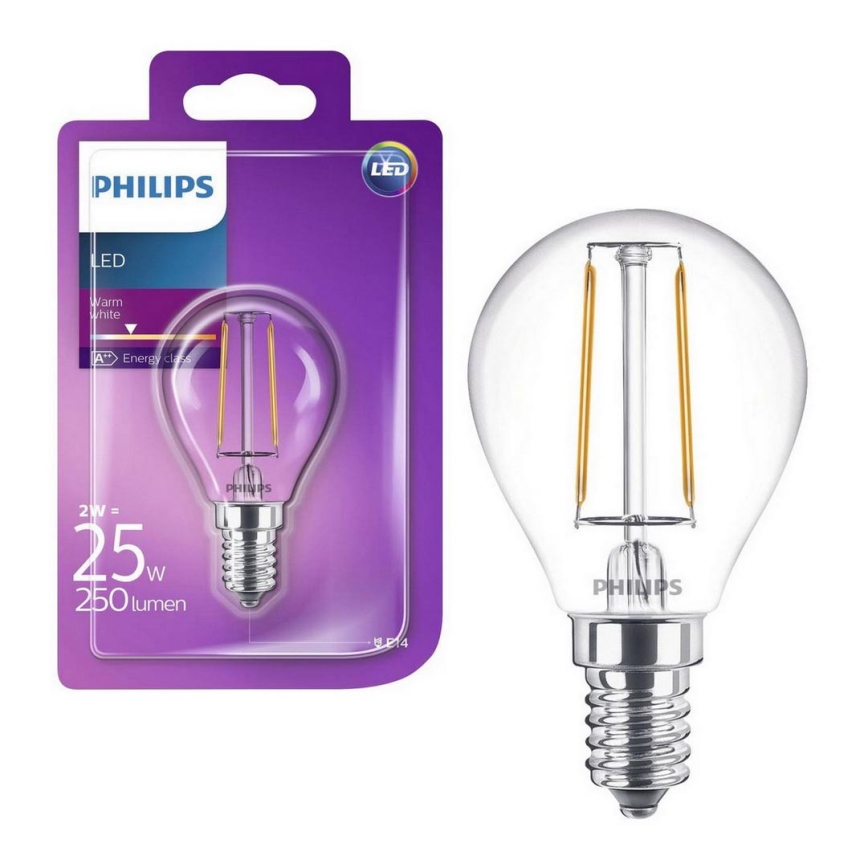 LED-pære Philips VINTAGE E14/2W/230V 2700K