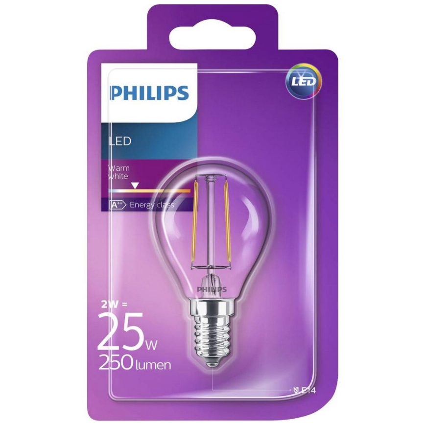 LED-pære Philips VINTAGE E14/2W/230V 2700K