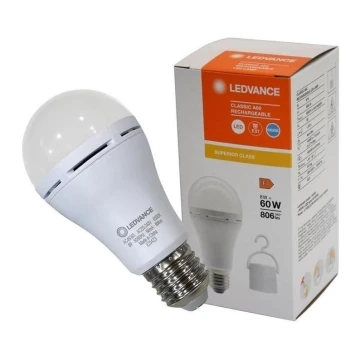 LED-pære RECHARGEABLE A60 E27/8W/230V 6500K - Ledvance