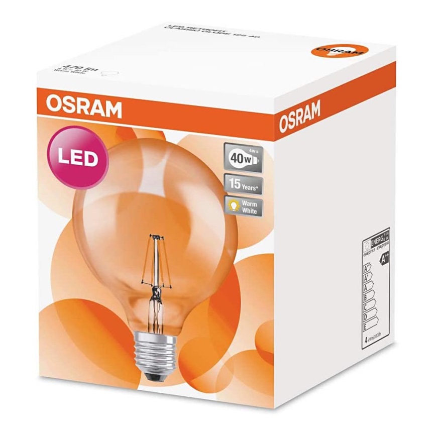 LED-pære RETROFIT E27/4W/230V 2700K - Osram