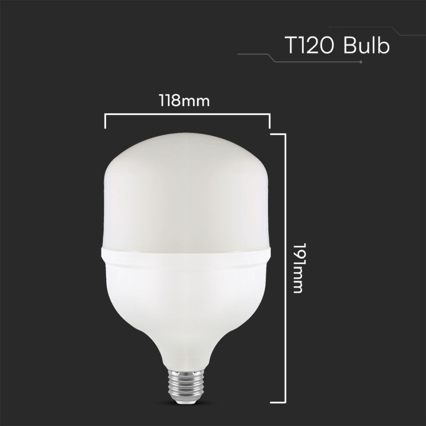 LED-pære T120 E40 E27/40W/230V 6500K