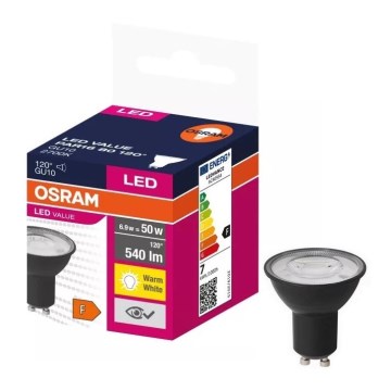 LED-pære VALUE PAR16 GU10/6,9W/230V 2700K 120° sort - Ledvance