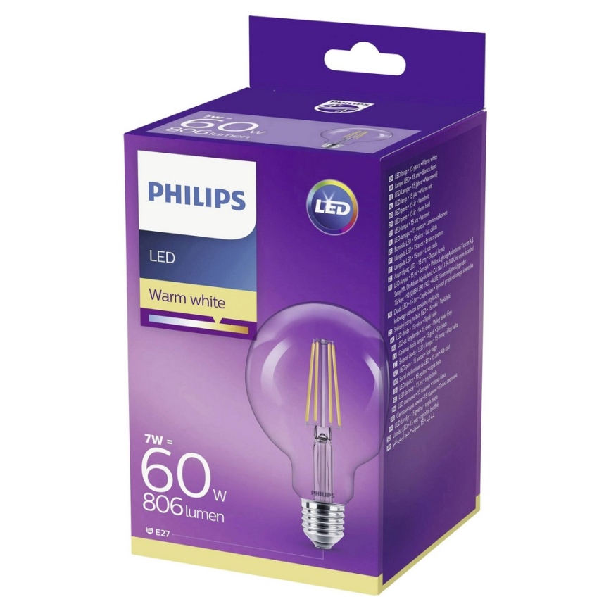 LED-pære VINTAGE Philips E27/7W/230V 2700K