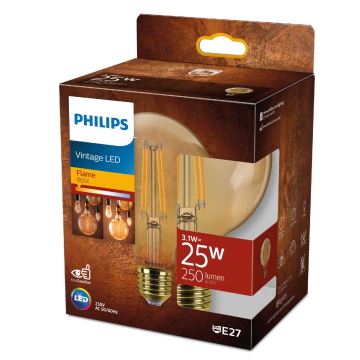 LED-pære VINTAGE Philips G95 E27/3,1W/230V 1800K