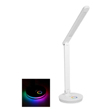 LED RGB Genopladelig bordlampe med powerbank-funktion LED/12W/5V 2800-6000K hvid