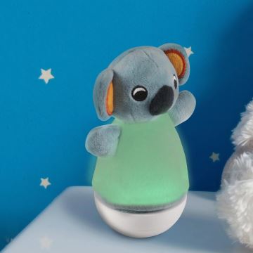 LED RGB Natlampe til børn med melody 3xAAA/5V koala