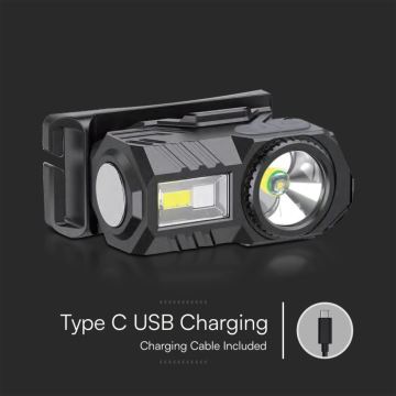 LED RGBW Dæmpbar rechargeable headlamp USB LED/3W/5V IP43 190 lm 24 h