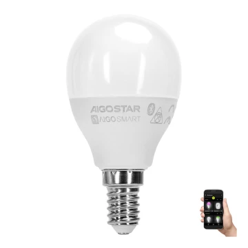 LED RGBW Lyspære G45 E14/6,5W/230V 2700-6500K - Aigostar