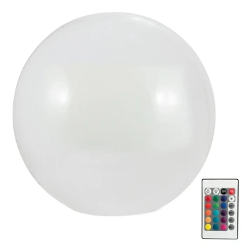 LED RGBW Solcellelampe BALL LED/1,2V diameter 30 cm IP65 + fjernbetjening