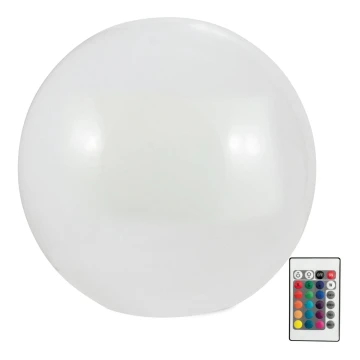 LED RGBW Solcellelampe BALL LED/1,2V diameter 40 cm IP65 + fjernbetjening