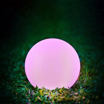 LED RGBW Solcellelampe BALL LED/3,2V diameter 20 cm IP65 + fjernbetjening