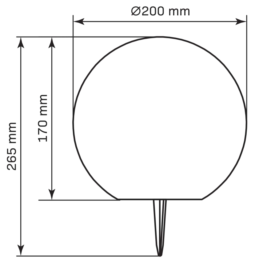 LED RGBW Solcellelampe BALL LED/3,2V diameter 20 cm IP65 + fjernbetjening