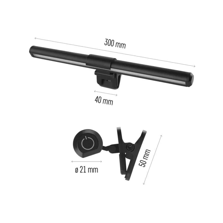 LED skærmlys m. touch-funktion dæmpbar LED/5,6W/5V 30 cm CRI 95