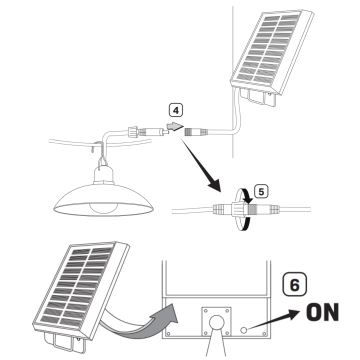 LED solcellelampe CELINA LED/1,8W/3,7V IP44 + fjernbetjening