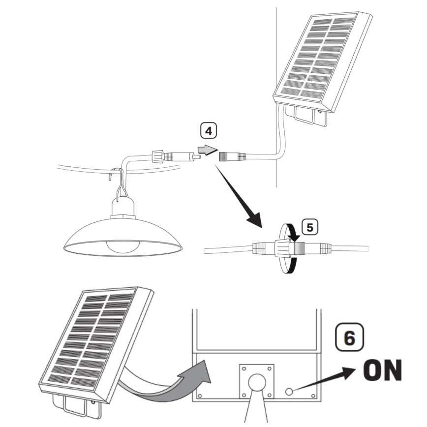 LED solcellelampe CELINA LED/1,8W/3,7V IP44 + fjernbetjening