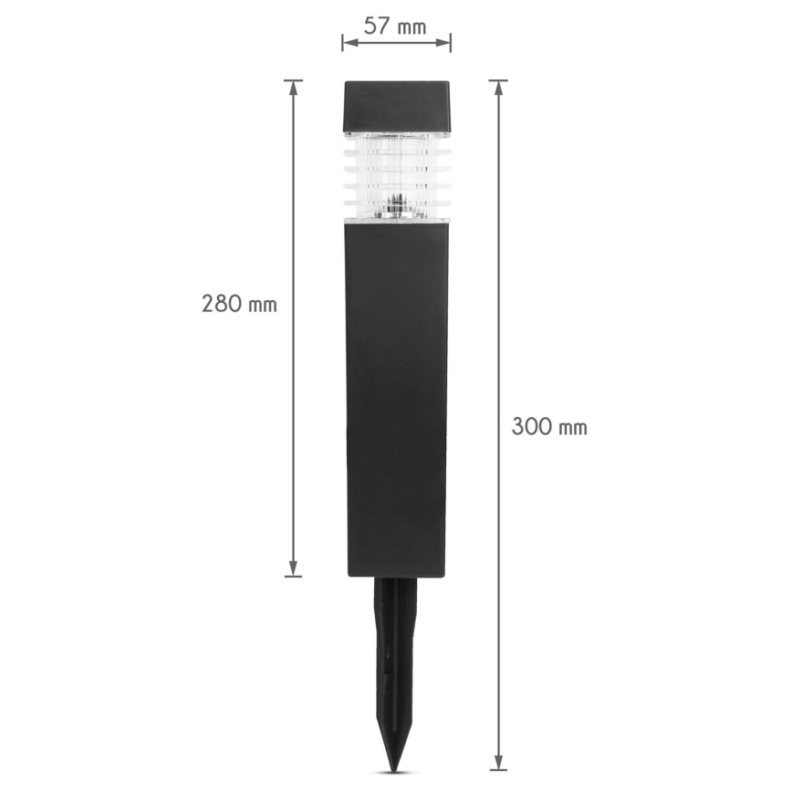 LED solcellelampe LED/1,2V 600 mAh IP44 sort