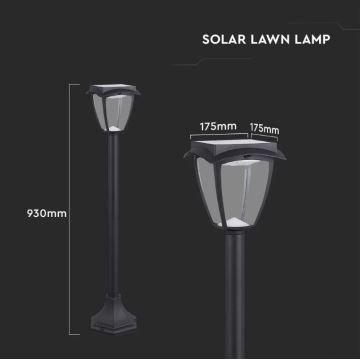 LED solcellelampe LED/2W/230V 93 cm 3000/6000K IP65