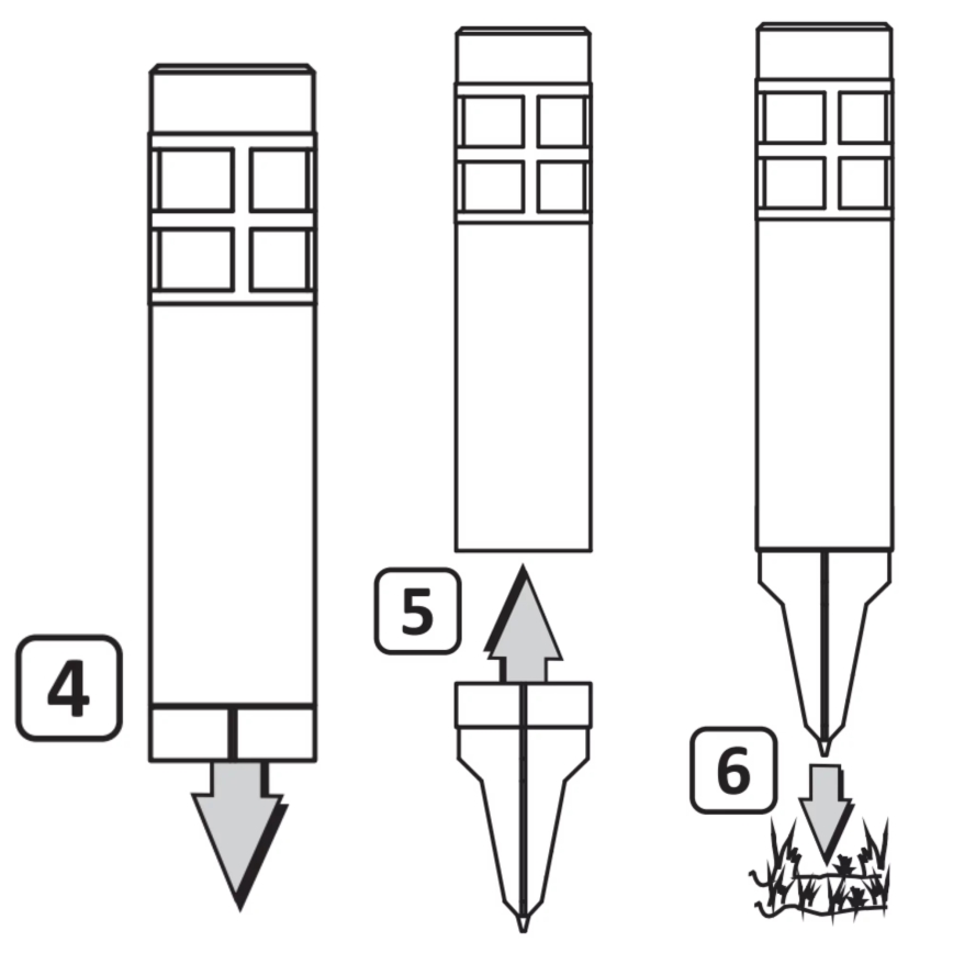 LED solcellelampe MARK LED/1,2V IP44