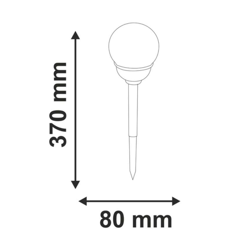 LED solcellelampe med RGB-farver LED/0,04W/1,2V IP44