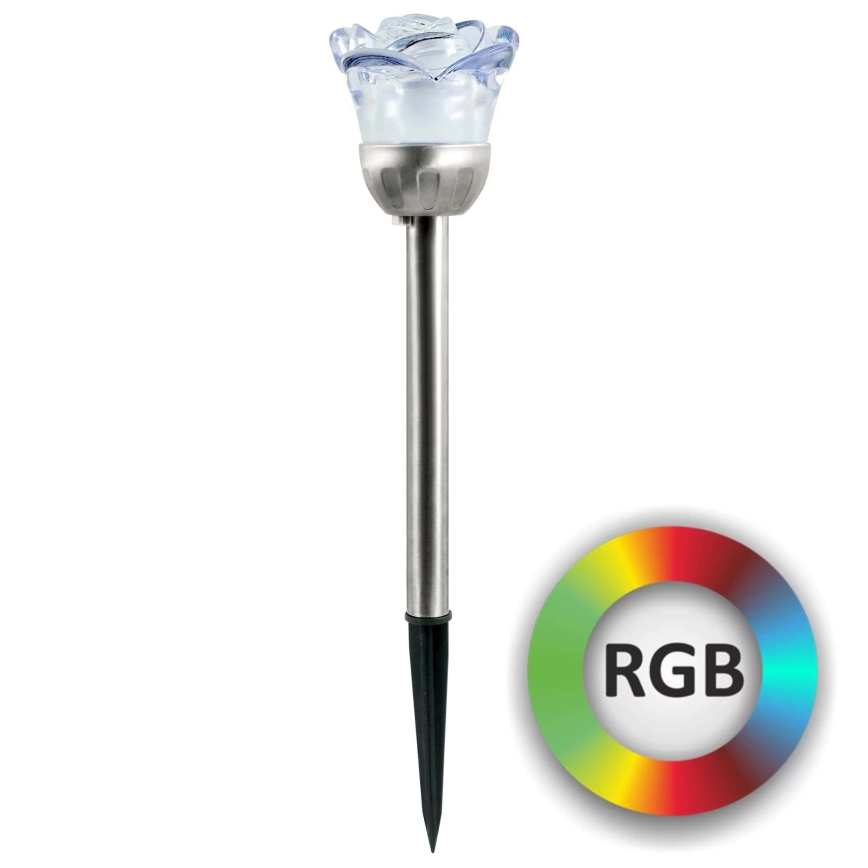 LED solcellelampe med RGB-farver ROSE LED/1,2V IP44