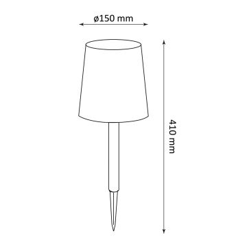 LED solcellelampe RUMBA LED/1,2V IP44