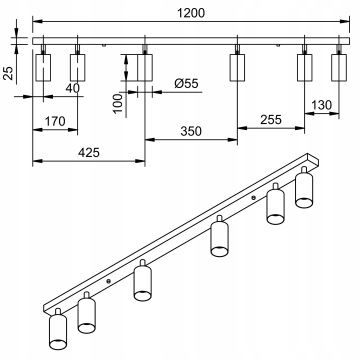 LED spotlampe ANGIE 6xGU10/4,7W/230V