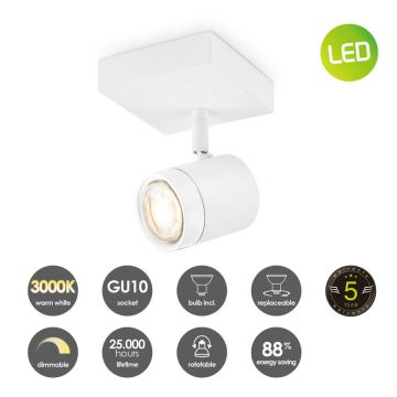 LED spotlampe dæmpbar MANU 1xGU10/5,8W/230V hvid